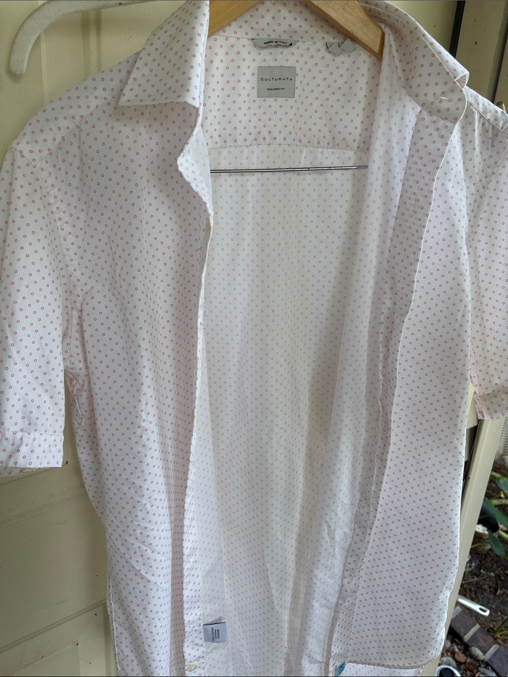 Culturata  * ITALY* Contempory short sleeve fitted Shirt Sz M